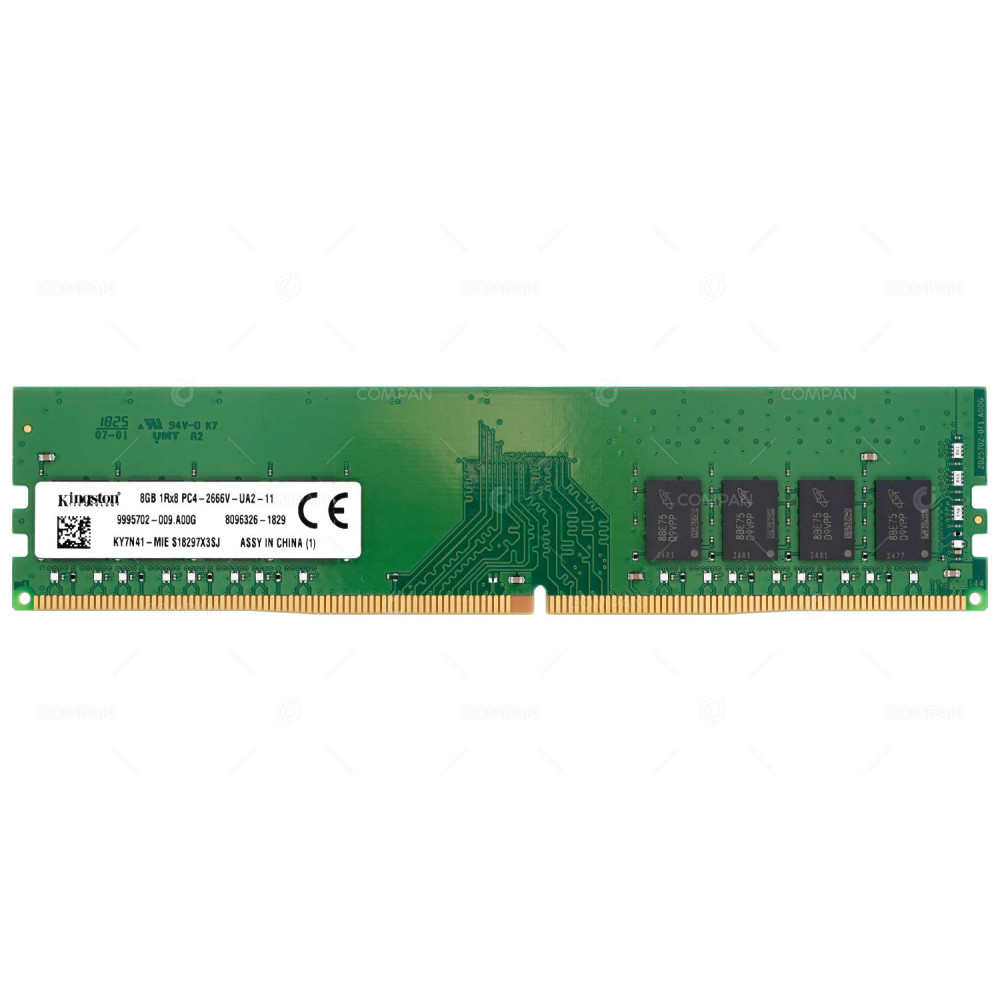 KY7N41-MIE KINGSTON MEMORY 8GB 1RX8 PC4 2666V DDR4 21300V 9995702-009.A00G, 8096326-1829